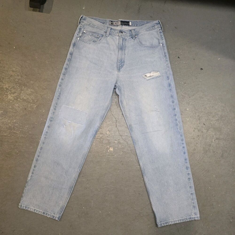 Vintage Levis Silvertab Jeans Mens 36x32 Blue Wash Loose Baggy Skater USA 90s